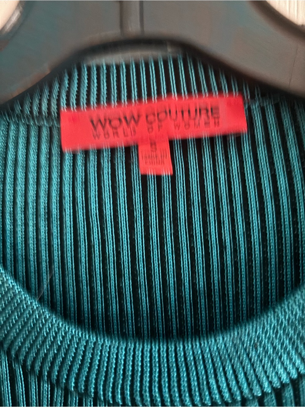 NWT Teal Ribbed Knit Skirt - Picture 3 of 6